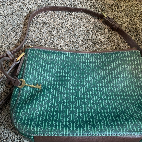Green and brown Fossil shoulder/cross body bag, brand new w/o tag - Picture 5 of 7